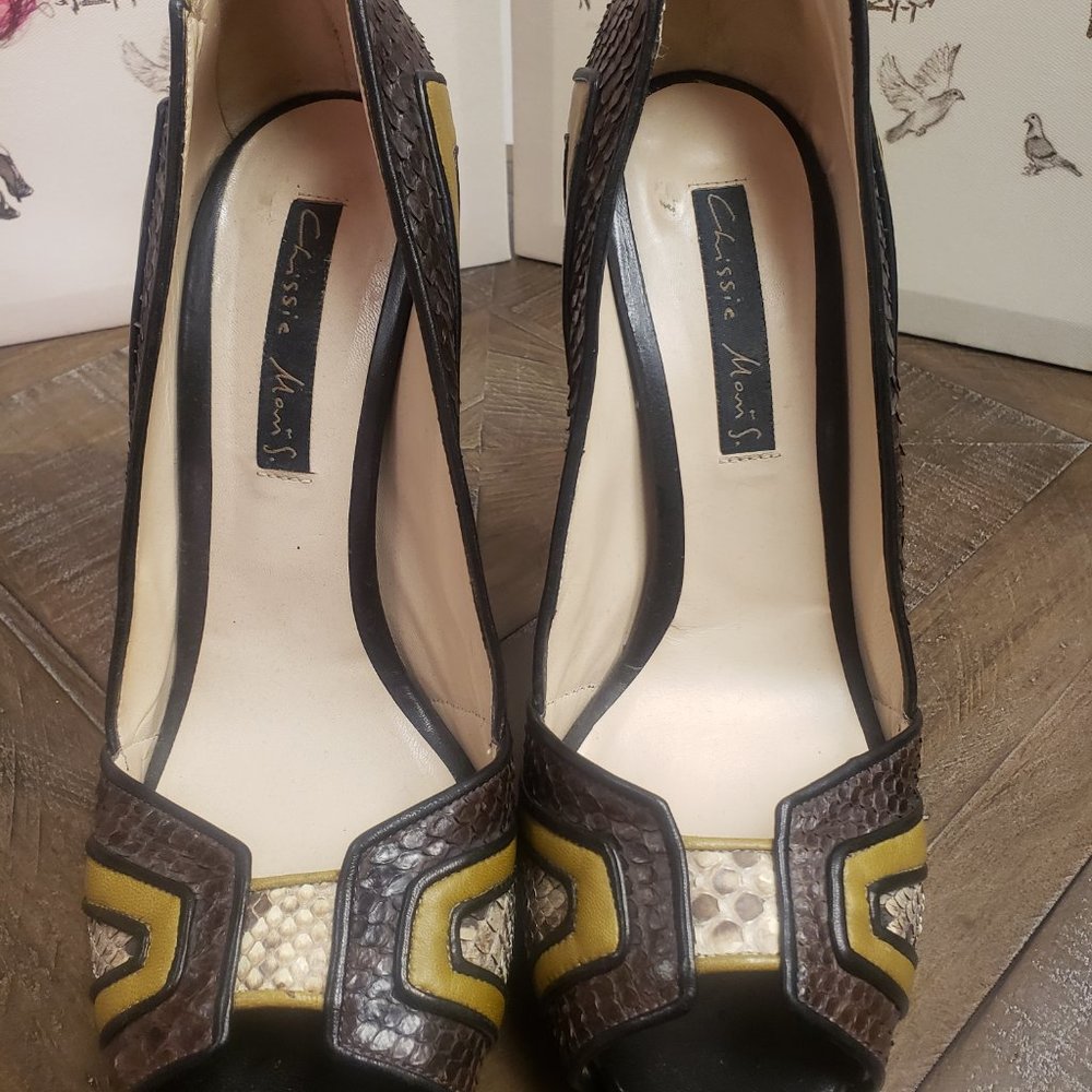 Chrissie Morris Python Leather Pumps - image 6